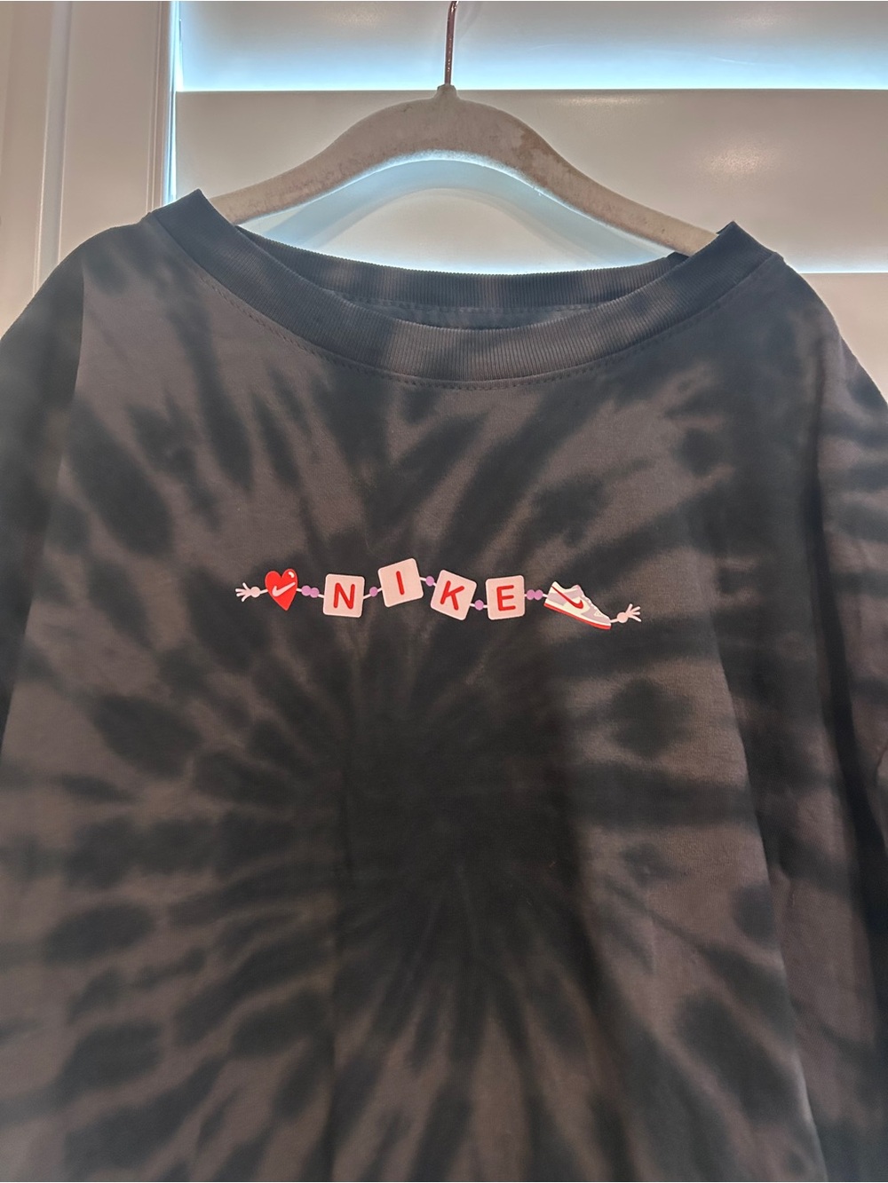 The Nike Tee Friendship Bracelet Tie Dye Black Size Medium